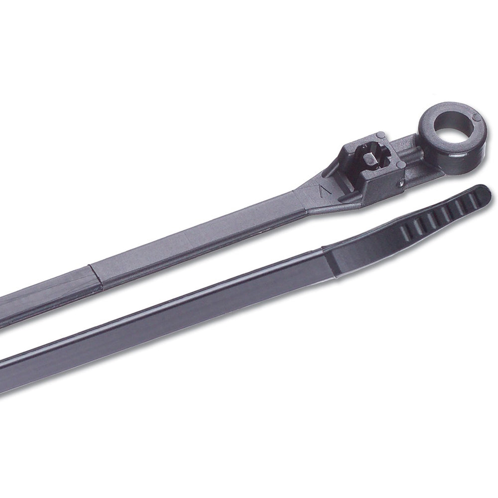 Ancor 8 UV Black Mounting Cable Zip Ties 100 Pack 199229